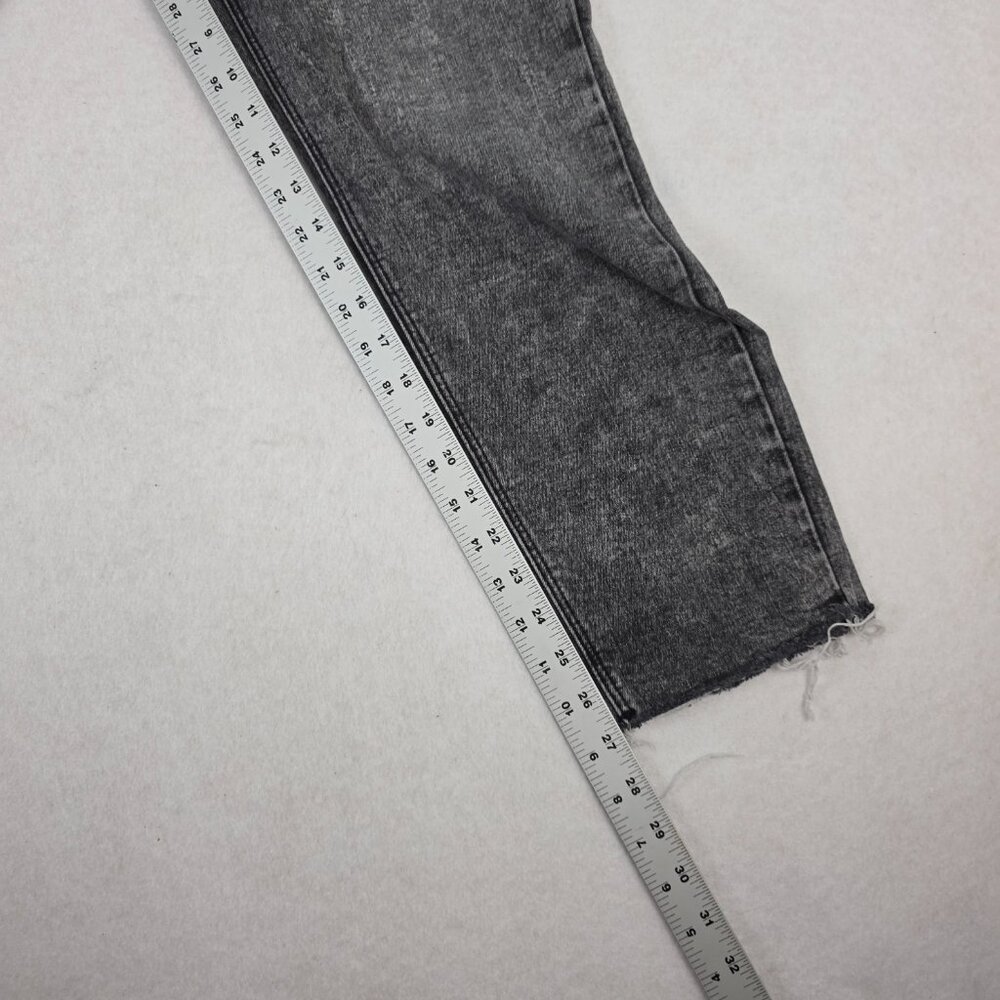 Old‎ Navy Super Skinny Black Wash Button Fly Raw Hem Jeans Sz 16 - Picture 7 of 7
